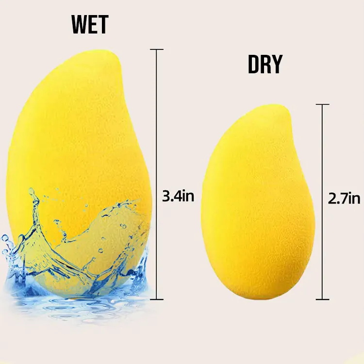 Mango Shape Powder Puff Beauty Egg Wet and Dry Soft Makeup Egg