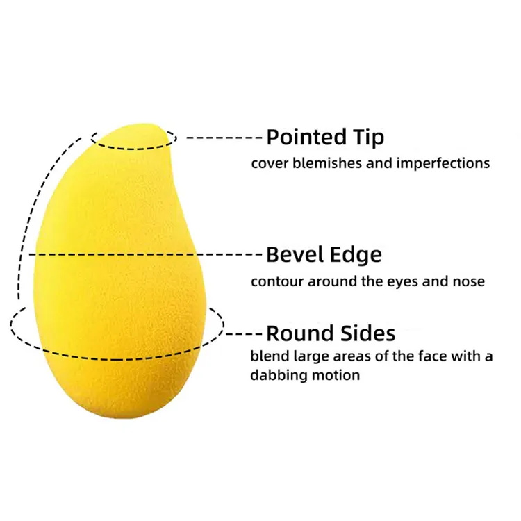 Mango Shape Powder Puff Beauty Egg Wet and Dry Soft Makeup Egg