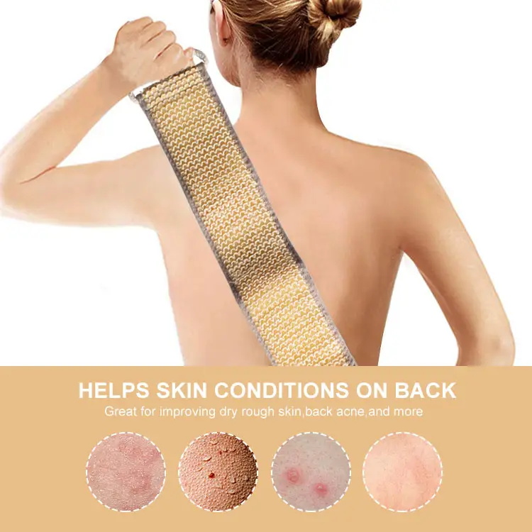 Adult Scrub Bath Towel Long Double-Sided Back Rub Strip