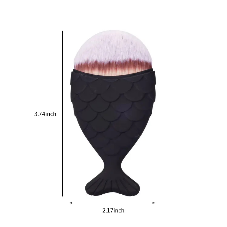Single beauty fishtail makeup brush gradual color powder base brush