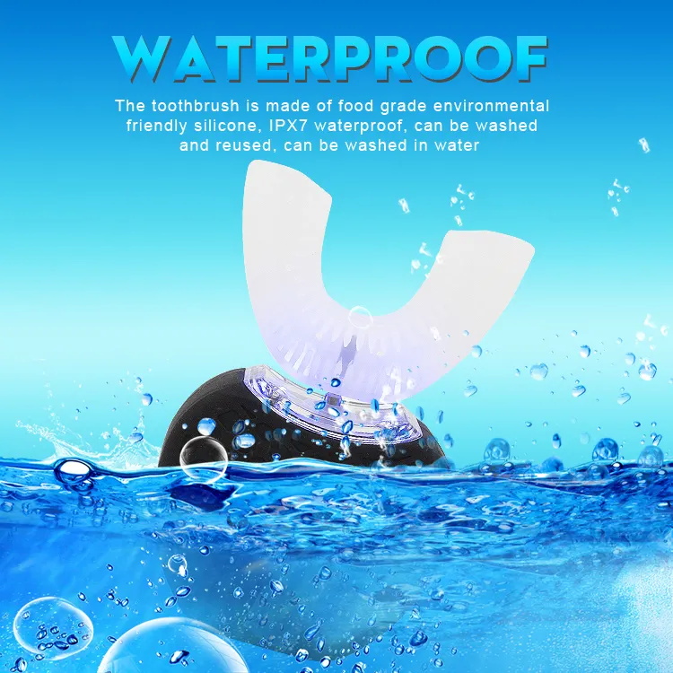 U-shaped Mouth Ultrasonic Rechargeable Silicone Electric Toothbrush