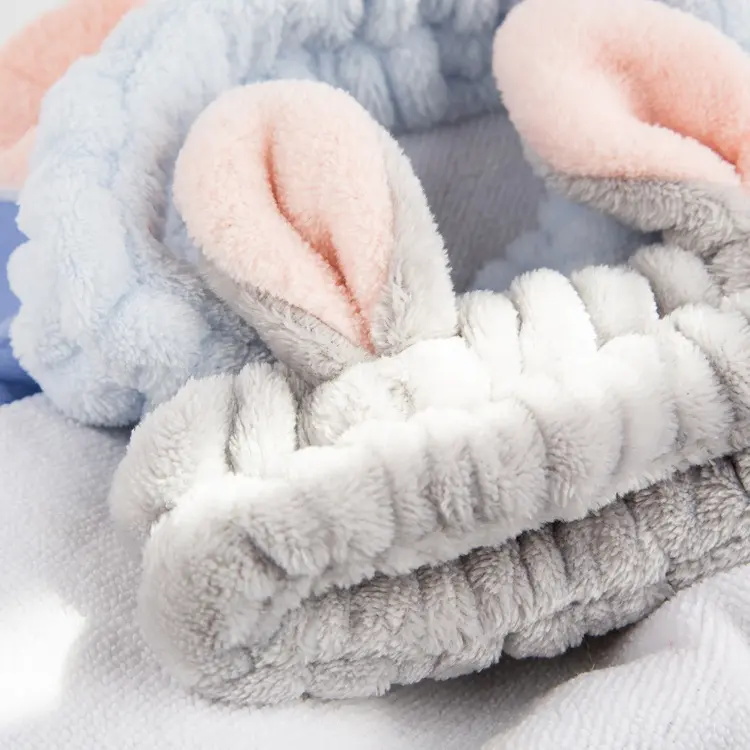 Cute Three-dimensional Rabbit Ears Headband Face Wash Headband