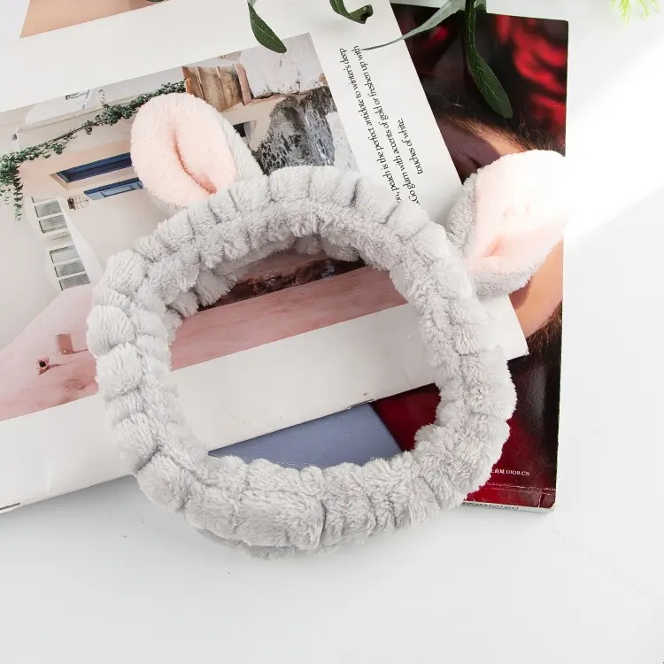 Cute Three-dimensional Rabbit Ears Headband Face Wash Headband