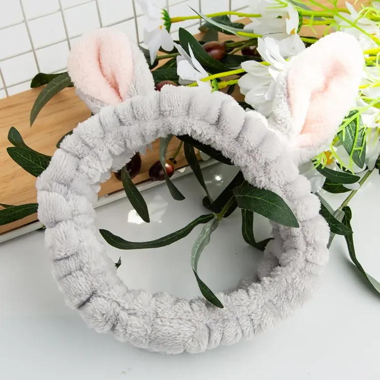 Cute Three-dimensional Rabbit Ears Headband Face Wash Headband
