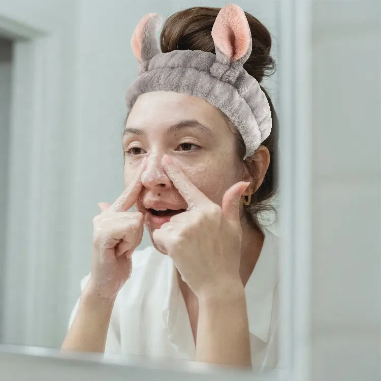 Cute Three-dimensional Rabbit Ears Headband Face Wash Headband