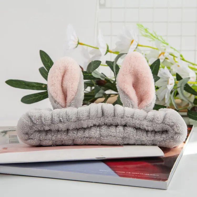 Cute Three-dimensional Rabbit Ears Headband Face Wash Headband