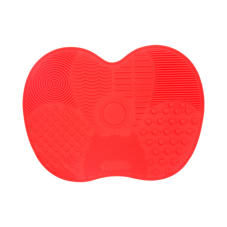 Silicone Apple Scrubbing Pad Beauty Tools Makeup Brush Cleaning Pad