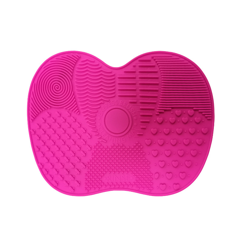Silicone Apple Scrubbing Pad Beauty Tools Makeup Brush Cleaning Pad