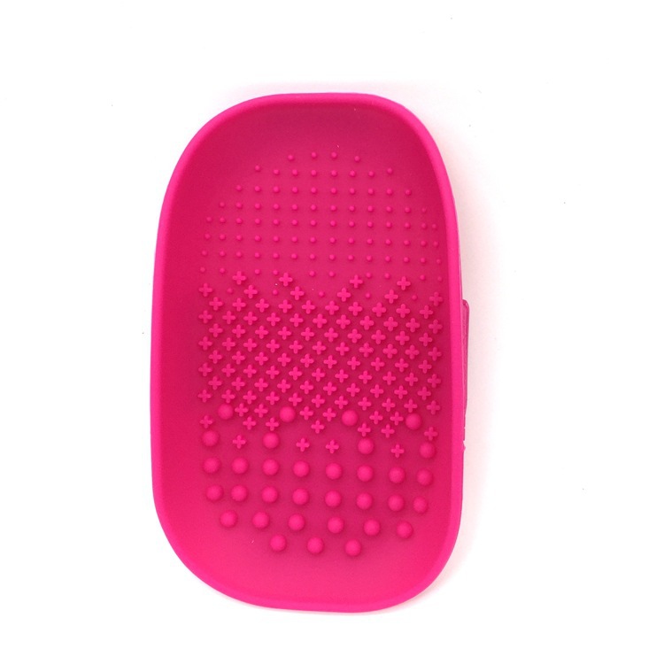 Silicone Round Brush Pad Square Makeup Brush Cleaning Pad