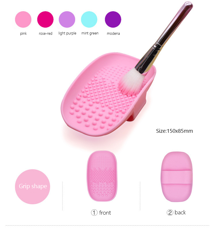 Silicone Round Brush Pad Square Makeup Brush Cleaning Pad