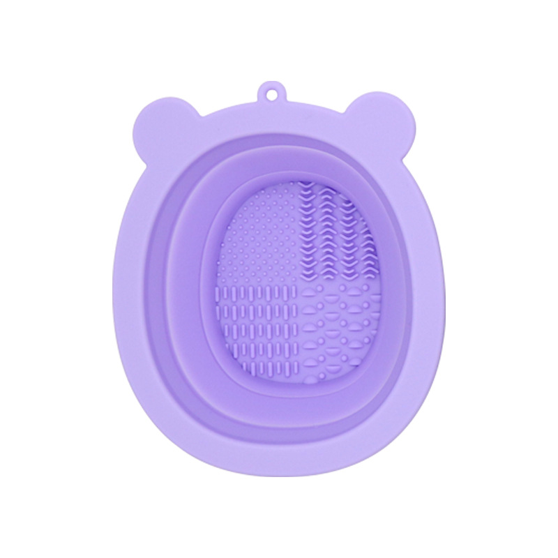 Silicone Makeup Brush Wash Brush Bowl Cleaning Beauty Tool Folding Bowl