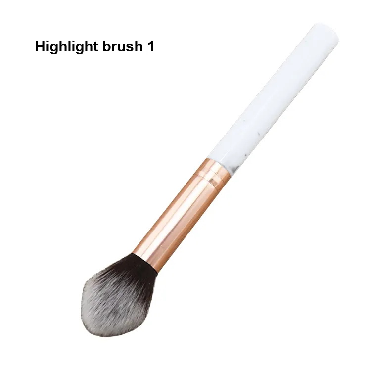 Single Marbling Makeup Brush Highlighter Blush Loose Powder flame-shaped Brush