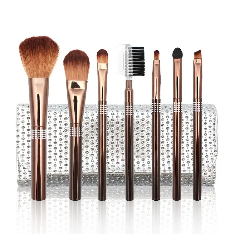 7 Pcs High-end Bright Black Series Makeup Set Brush Makeup Tools
