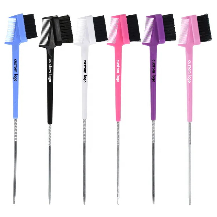 Steel Needle Fan Dual-use Head Broken Hair Mascara Eyebrow Brush