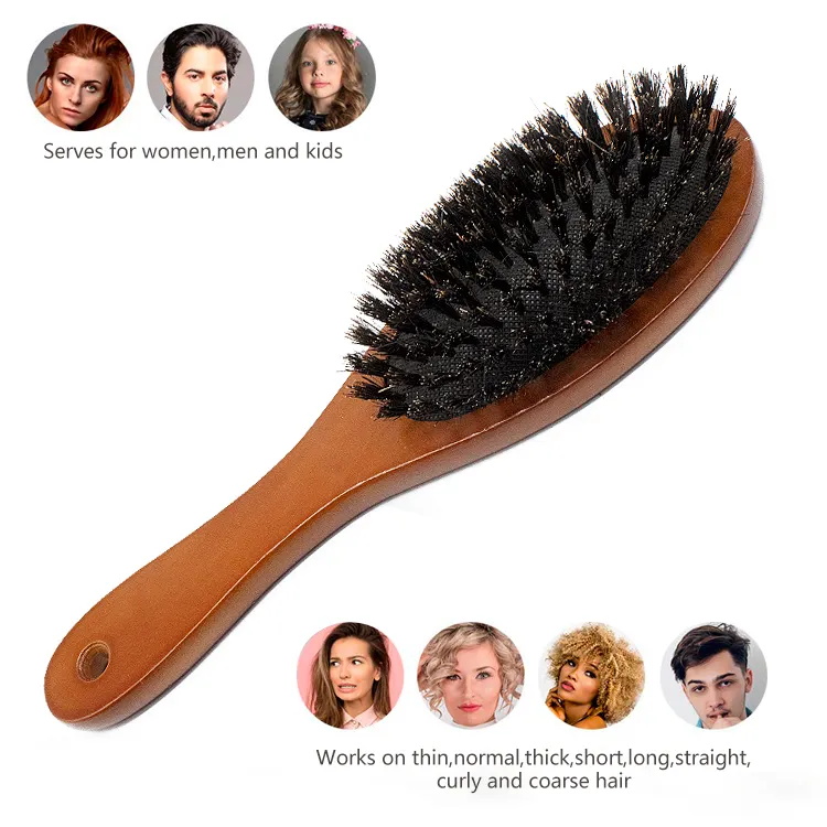 Lotus Whole Bristle Massage Comb Air Bag Wood Comb