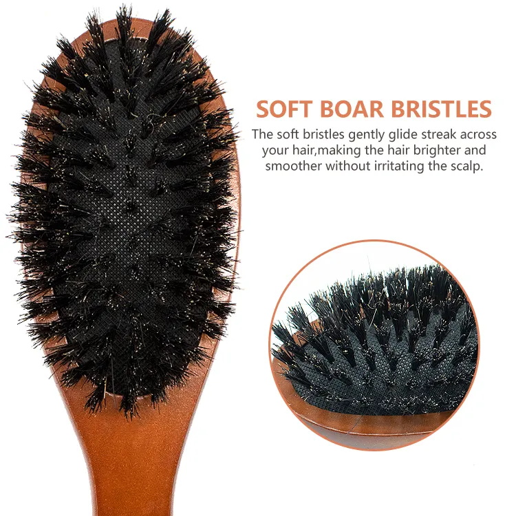 Lotus Whole Bristle Massage Comb Air Bag Wood Comb