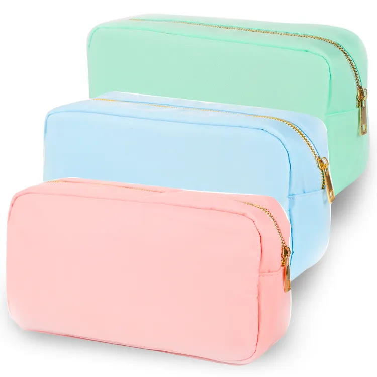 Candy Color Nylon Waterproof Makeup Large Capacity Cosmetics Storage Travel Toiletry Bag