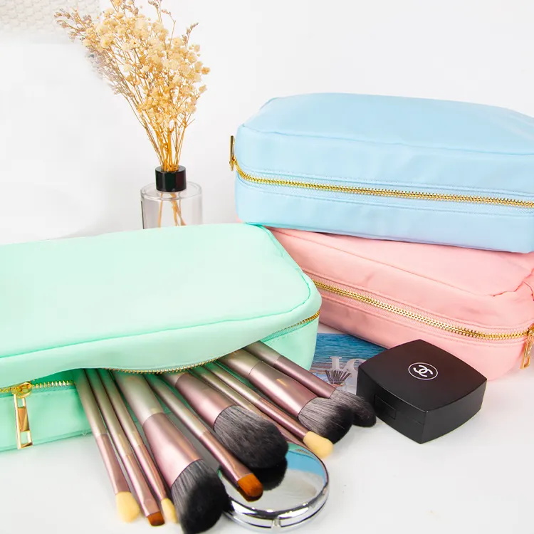 Candy Color Nylon Waterproof Makeup Large Capacity Cosmetics Storage Travel Toiletry Bag