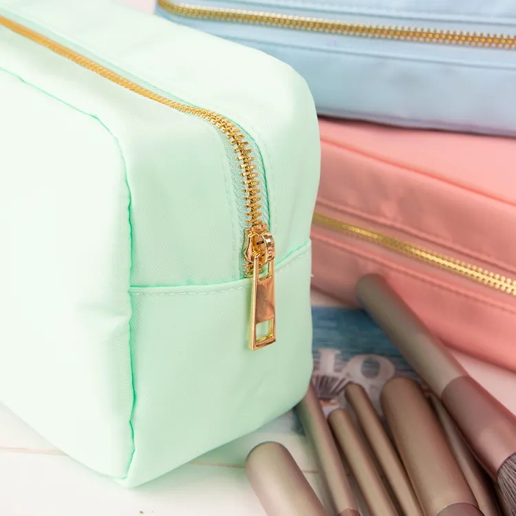 Candy Color Nylon Waterproof Makeup Large Capacity Cosmetics Storage Travel Toiletry Bag