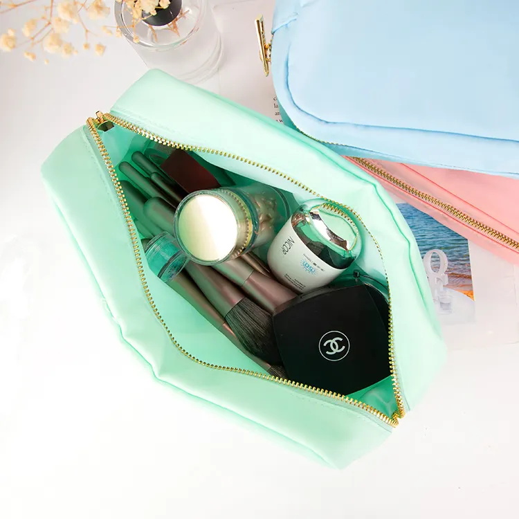 Candy Color Nylon Waterproof Makeup Large Capacity Cosmetics Storage Travel Toiletry Bag