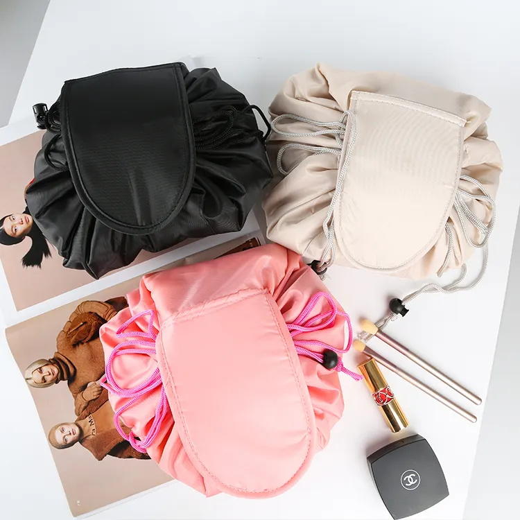 Drawstring Makeup Bag Travel Portable Lazy Organizer Bag