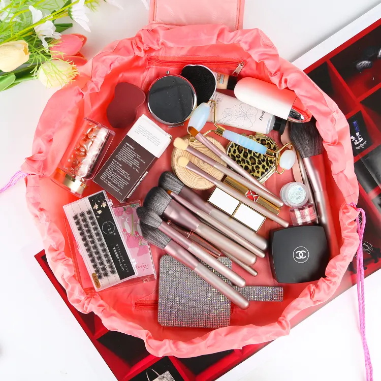 Drawstring Makeup Bag Travel Portable Lazy Organizer Bag