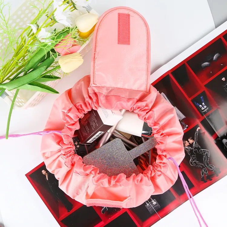 Drawstring Makeup Bag Travel Portable Lazy Organizer Bag