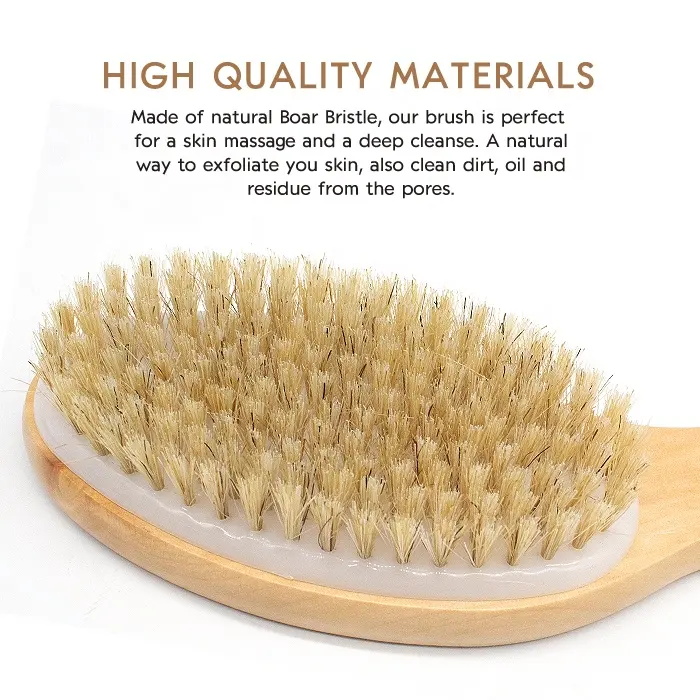 Bent Short Handle Chicken Leg Brush Bristle Bath Brush