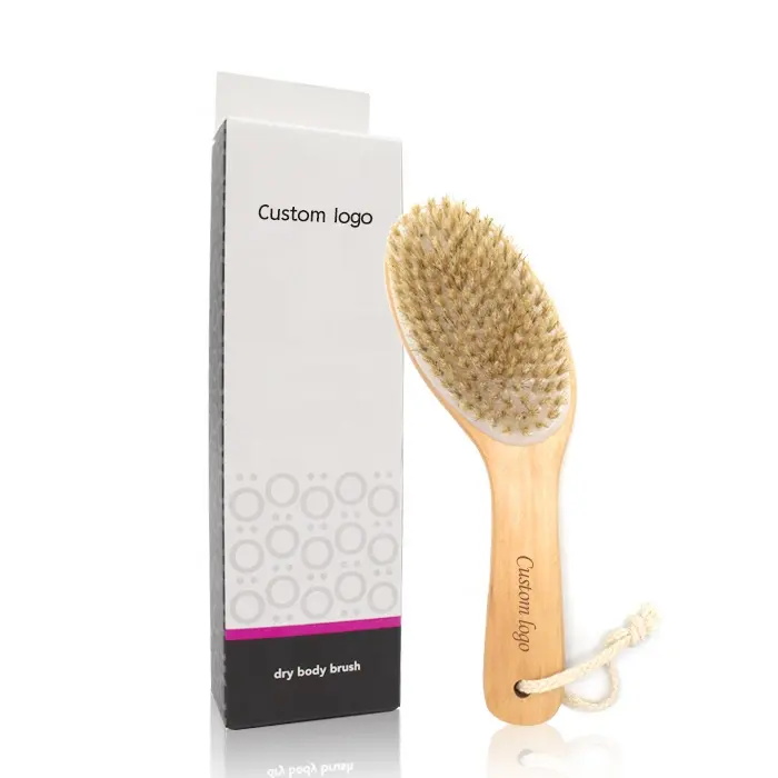 Bent Short Handle Chicken Leg Brush Bristle Bath Brush