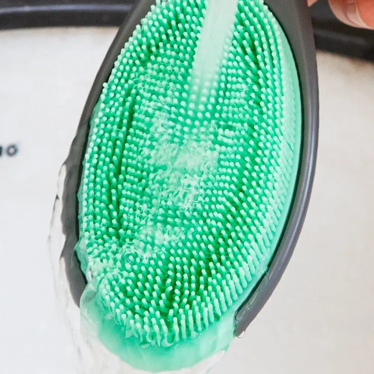 Anti-Slip Silicone Bath Brush Back Scrub Body Shower Brush