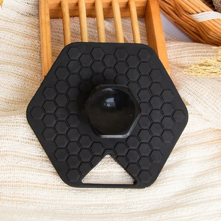 Polygonal Silicone Bath Brush Portable Wall-hanging