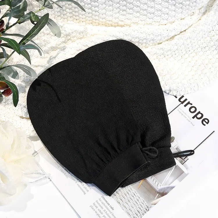 Rubbing Dead Skin Exfoliating Bath Gloves Black