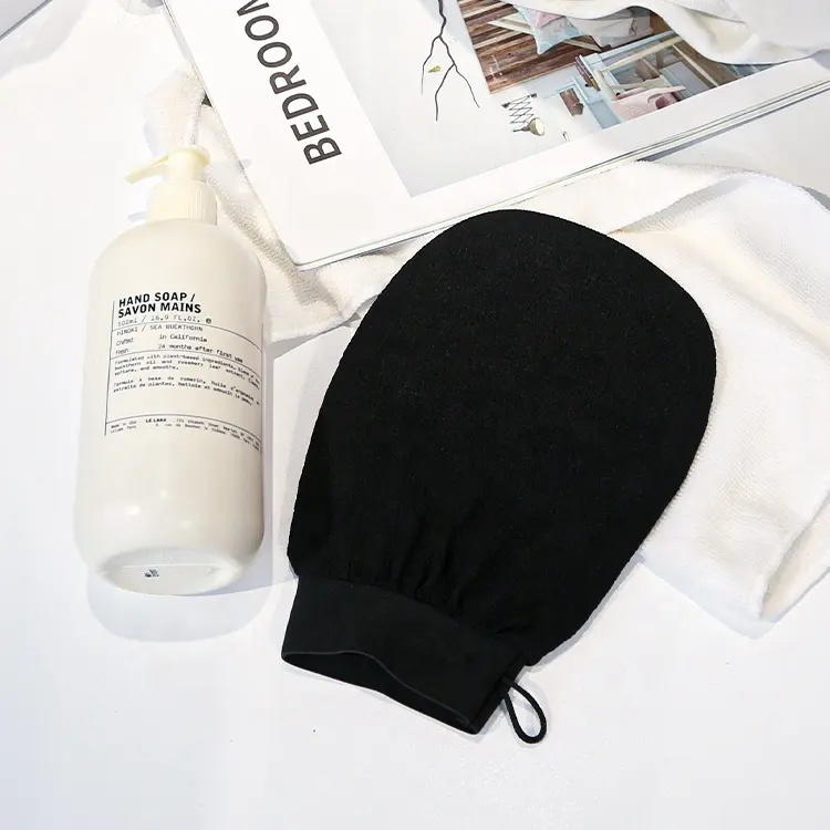 Rubbing Dead Skin Exfoliating Bath Gloves Black