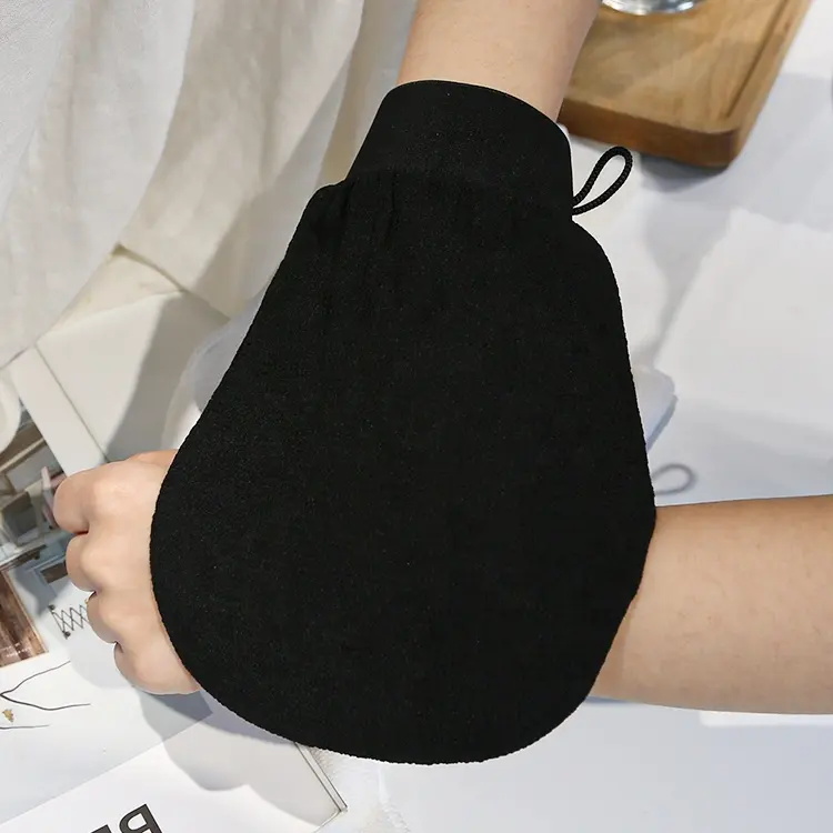 Rubbing Dead Skin Exfoliating Bath Gloves Black