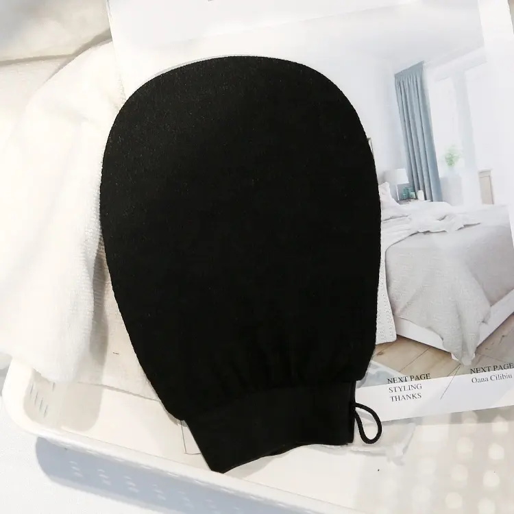 Rubbing Dead Skin Exfoliating Bath Gloves Black