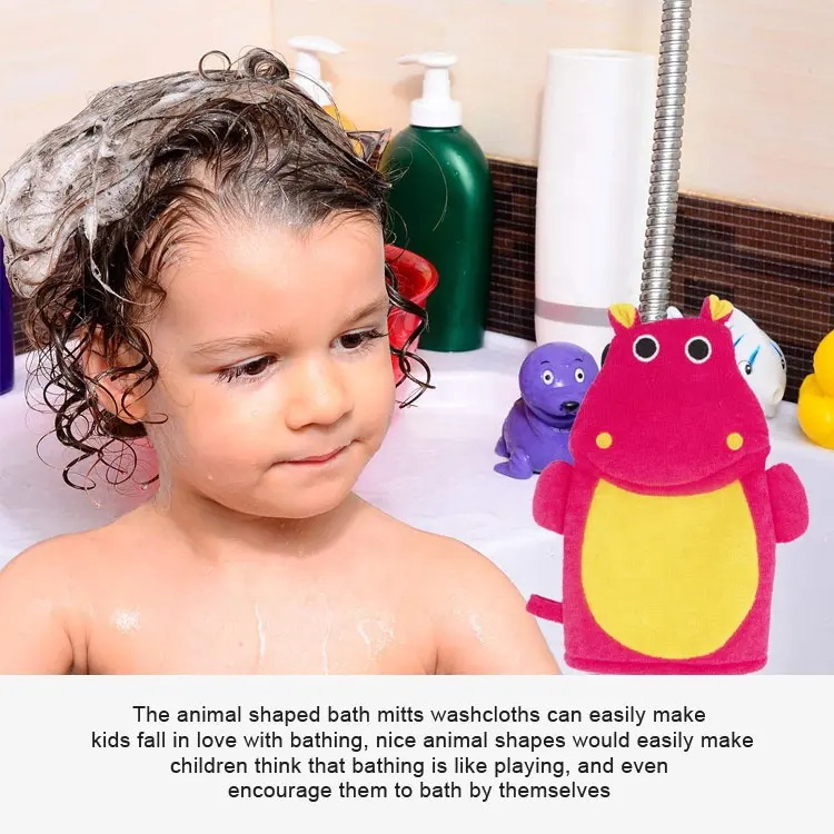 New Cartoon Cute Dual-use Bath Towel Gloves For Children