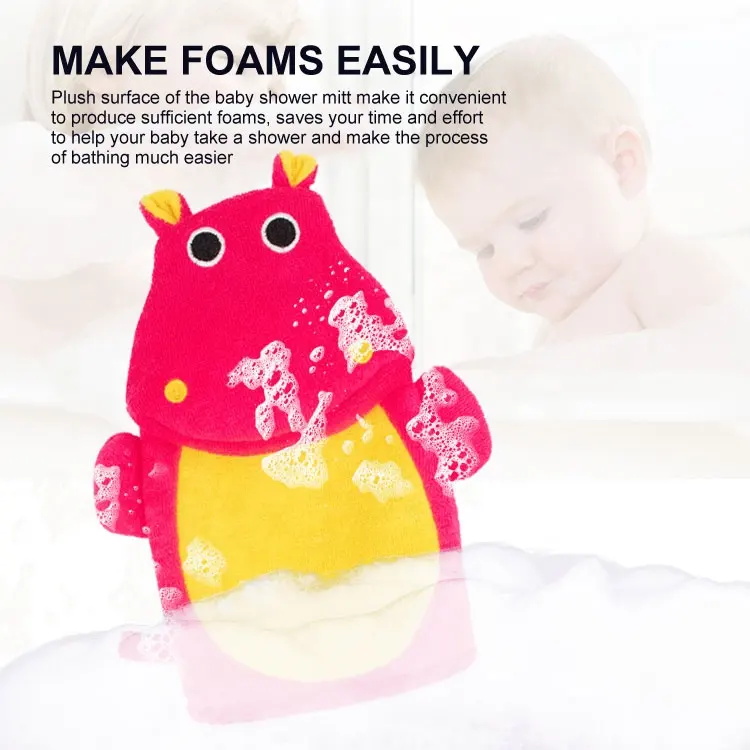 New Cartoon Cute Dual-use Bath Towel Gloves For Children