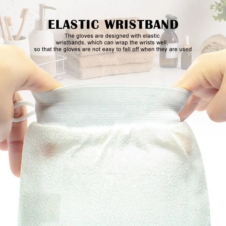 150D Medium Yarn Exfoliating Bath Gloves Bath Gloves