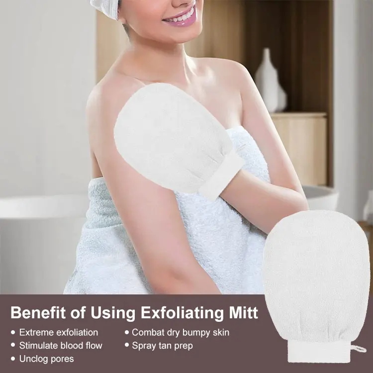 150D Medium Yarn Exfoliating Bath Gloves Bath Gloves