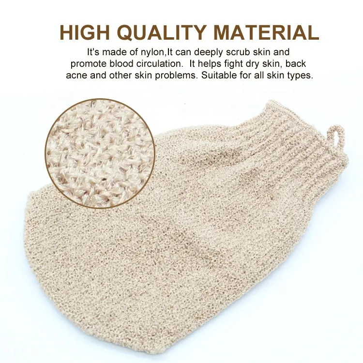 Scrub Bath Towel Double-sided Gray Rubbing Adult Bath Gloves