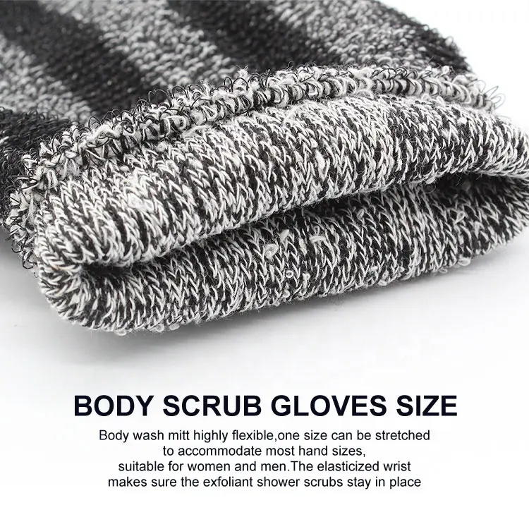 Men Women Bath Scrub Bath Towel Striped Bath Gloves
