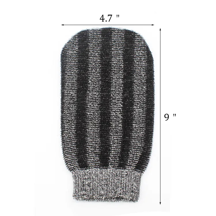 Men Women Bath Scrub Bath Towel Striped Bath Gloves