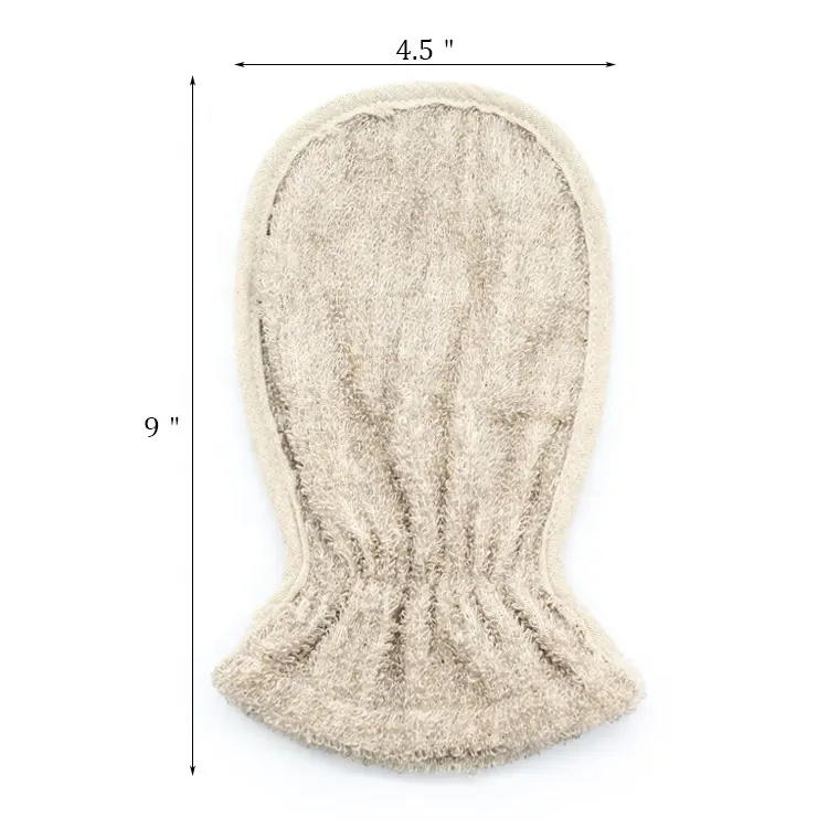 Linen Eco Friendly Exfoliating Glove Double-sided Bath Gloves