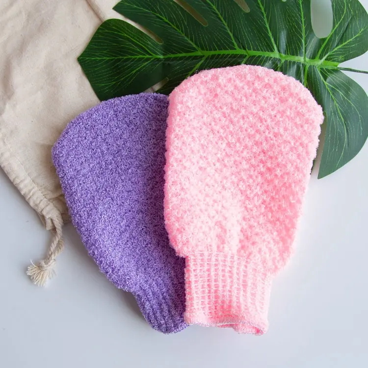 Nylon Five-finger Bath Gloves Bath Scrubbing Gloves