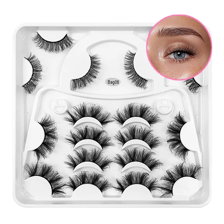 9 Pairs 100% Handmade Mink Faux Synthetic False Eyelashes
