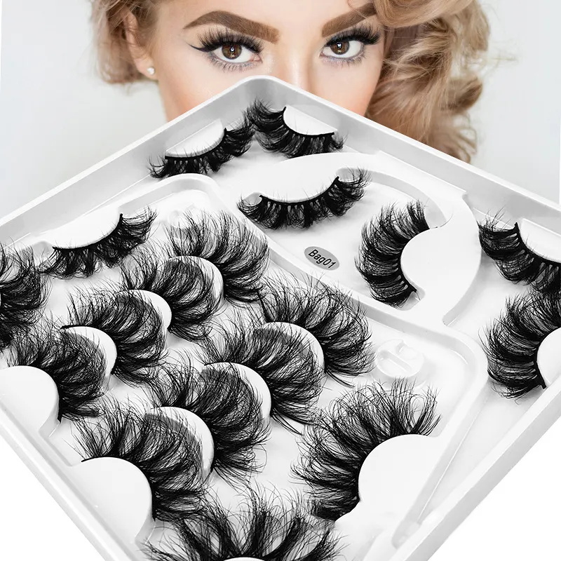 9 Pairs 100% Handmade Mink Faux Synthetic False Eyelashes