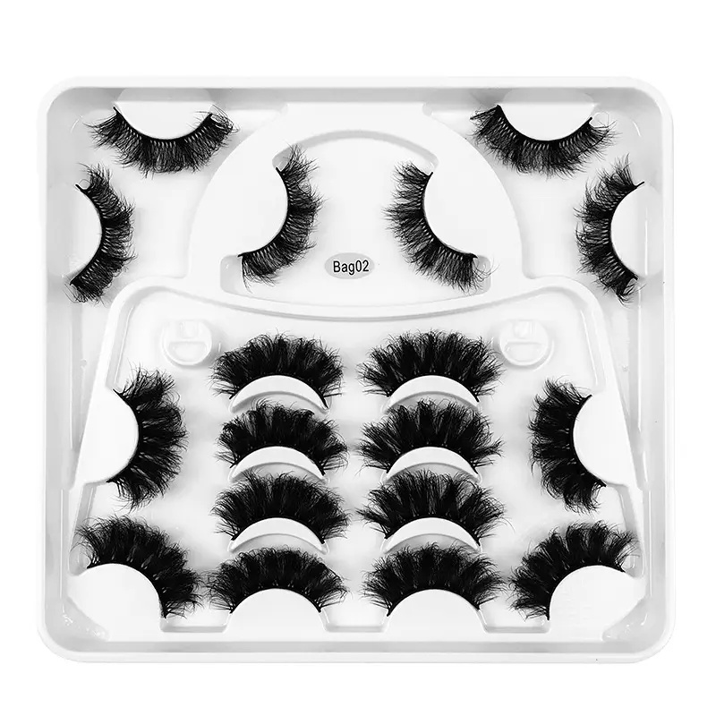 9 Pairs 100% Handmade Mink Faux Synthetic False Eyelashes
