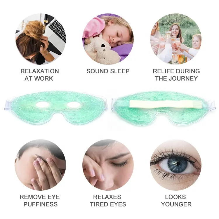 Gel Bead Apply Heat and Cold Stress Relief Eye Cooling Mask