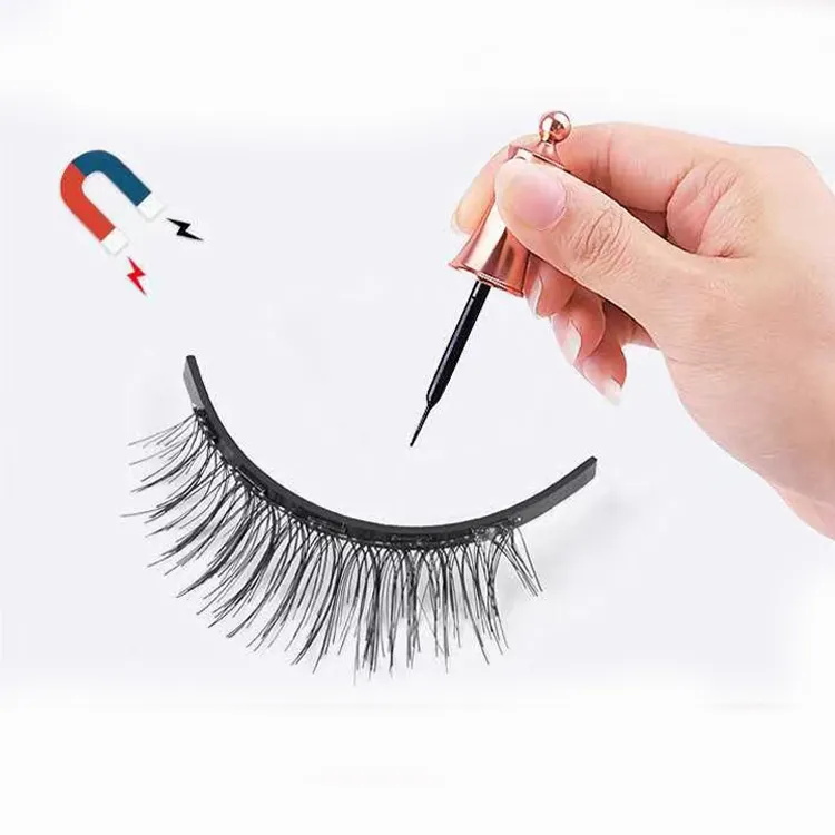 3 Pairs Makeup Tools Magnetic False Eyelash And Eyeliner Sets