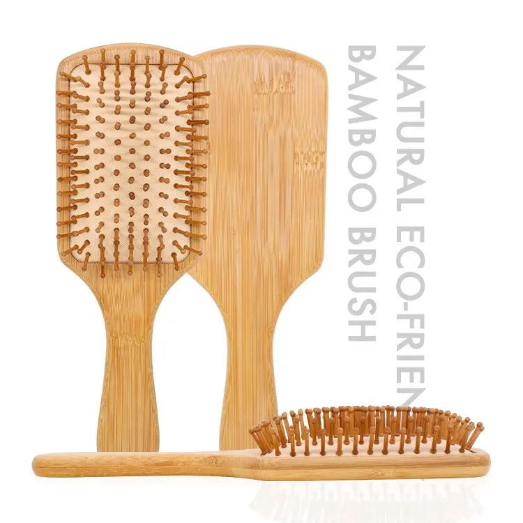 Bamboo Detangling Massage Hairbrush air bag comb